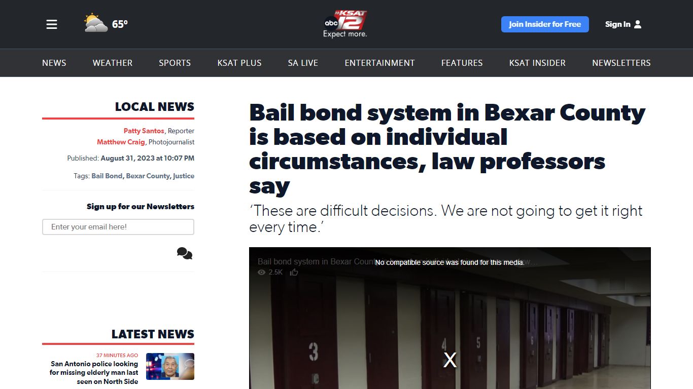 Bail bond system in Bexar County is based on individual circumstances ...